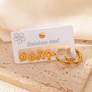 ต่างหูแบบติดหู สแตนเลสคุณภาพสูง ประดับเพชรซิคอน ดีไซน์ย้อนยุคสไตล์ฝรั่งเศส สำหรับผู้หญิง - Product Image 5