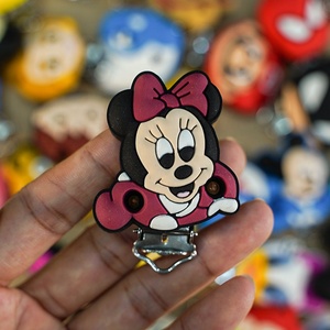 Attache-sucette en silicone pour bébé, motif animaux de dessin animé, jouet à mâcher pour la dentition, doux, écologique, certifié CE, personnalisable, DIY - Product Image 3