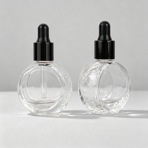 Flacone Contagocce Piatto Rotondo da 10ml, Fiala con Pipetta in Vetro, Contenitore Ricaricabile <span class=keywords><strong>per</strong></span> Campioni di Siero, Liquidi Cosmetici e Dispensing da Viaggio - Product Image 3