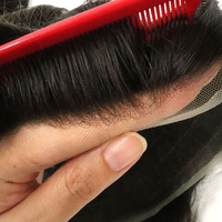 Bien respirer Pleine Dentelle Française Gents Perruques de Cheveux pour les Hommes Âgés