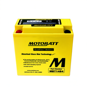 Batería de Motocicleta Motobatt MBT14B4 12V 13Ah AGM con Tecnología de Matriz de Vidrio Absorbida - Product Image 3