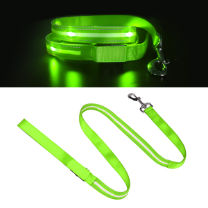 어두운 Led 나일론 애완 동물 개 가죽끈에 있는 Tize 주문 로고 밤 안전 번쩍이는 놀 - Product Image 4