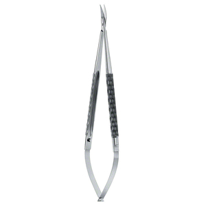 Ciseaux à micro-spring faits à la main en acier inoxydable à lame courbée pour cils et cuticules – Outil de manucure et de beauté - Product Image 2