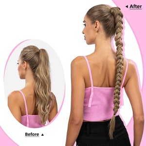 Venta al por mayor de nuevas pelucas europeas y americanas transfronterizas, trenzas falsas sintéticas para mujeres con cola de caballo, trenzado de cuerda de boxeo - Product Image 5