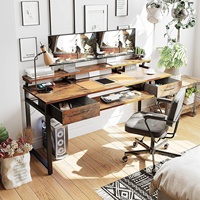 Table d'étude de bureau d'ordinateur en bois vintage vente en gros de haute qualité au design moderne table d'ordinateur de bureau de forme carrée