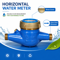 Compteurs d'eau mécaniques en fonte 15mm 20mm, compteurs de débit d'eau domestiques multi-jets à cadran sec