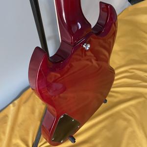 Guitare Électrique <span class=keywords><strong>SG</strong></span> Rouge 6 Cordes Micros HH Marque G Avec Vibrato Expédition RAPIDE - Product Image 3