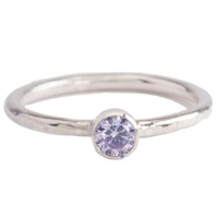 Nouveauté - Bague en argent sterling 925 pour femmes, romantique, vintage, halo, quartz lavande