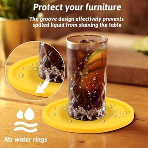 Promotion Wholesale Cheap 3D Custom logo Plastic Silicone Mat Soft Pvc Rubber Cup <b>Coasters</b> for <b>Drinks</b> - Product Image 4