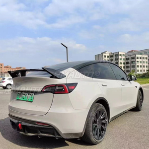 สำหรับ Tesla Model Y 2018-2022 ชุดแต่งดิฟฟิวเซอร์กันชนหลัง 4 ประตู วัสดุ ABS ลายคาร์บอนไฟเบอร์  แผ่นกันกระแทกท้ายรถยนต์ สปอยเลอร์ - Product Image 3