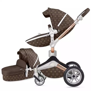 Hot Mom passeggino di lusso 3 in 1 sistema di viaggio per <span class=keywords><strong>carrozzina</strong></span> High Land-scape con carrozza pieghevole per auto seta per neonati Baby F023 - Product Image 6