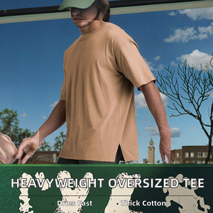 Camiseta Holgada Extra Grande de Algodón Pesado de 210 g/m², Estilo Urbano, Personalizable, Camiseta de Punto Gruesa - Product Image 2