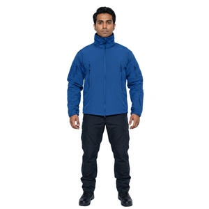 OEM Men's Softshell <b>Jackets</b> Canvas Vintage <b>Waterproof</b> Windproof Stand Collar Hooded Linen Lining Front 100% Polyester Material - Product Image 1