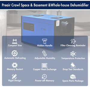 Professional Contractors‘ Choice 115V 70 PPD-145 PPD Crawl Space Dehumidifier Home Basement - Product Image 5
