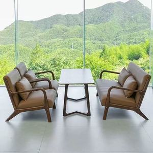 Juego de Mesa y Sillas de Comedor Moderno de 5 Piezas Tapizado en Cuero para Restaurante, Muebles para Comedor, Conjunto de Asientos para Cafetería Comercial - Product Image 1