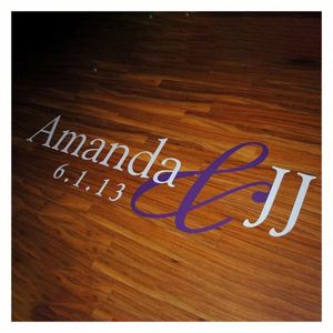 Custom <b>Vinyl</b> Wedding Dance Floor Decal Waterproof Removeable Letters Initial Dance Floor Stickers Event Decor - Product Image 6