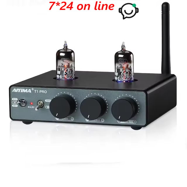 AYM-14 T1 PRO Tube Preamp Vacuum Pre-Amplifier Bt 5.1 QCC3040 APTX-HD Vacuum Tube Preamp Bass Treble Tone Control