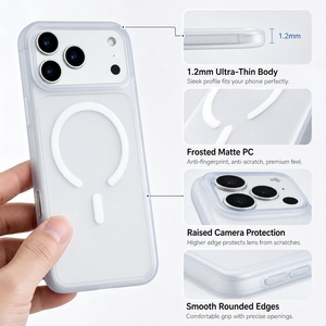 Funda Magnética N52 para PC con Acabado Mate, Ultrafina de 1.2mm, Compatible con Carga Inalámbrica, para 16 15 Pro Max - Product Image 2