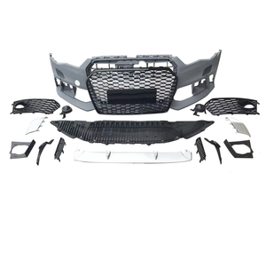 Parachoques Delantero Estilo RS6 con Rejilla de Panal Negro Brillante para <span class=keywords><strong>Audi</strong></span> <span class=keywords><strong>A6</strong></span> S6 <span class=keywords><strong>C7</strong></span>.5 2016-2018, Piezas de Kit de Carrocería <span class=keywords><strong>Tuning</strong></span> - Product Image 2