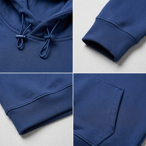 Ensemble de survêtement tricoté pour homme, 100 % coton, couleur unie, coupe ample, avec sweat à capuche et pantalon de jogging, modèle 7803 - Product Image 3