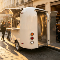 Certificat DOT, chariot à café, remorque à snacks, camions de restauration, remorque alimentaire mobile avec cuisine complète