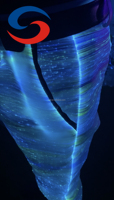 Rvb LED émet une Fiber optique lumineuse pantalon lumineux personnalisé pantalon large et pantalon