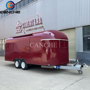 Camiones de Comida Rápida Comerciales de Acero Inoxidable con Color y Tamaño Personalizados, Estándar Estadounidense, Remolque Móvil de Comida Callejera, Comida para Refrigerios - Product Image 1