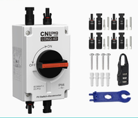 Interrupteur isolateur CC PV 2 entrées 2 sorties 1200V 32A IP66 résistant aux intempéries, interrupteur de déconnexion solaire certifié TUV pour utilisation en extérieur