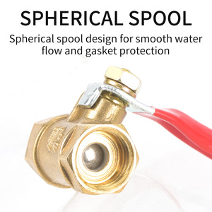 Kırmızı saplı pirinç küresel vana 1/4 \ "doğal gaz/su/pnömatik sistemler için iç/dış dişli manuel yüksek basınç OEM - Product Image 6