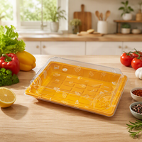 Conteneur à sushi de qualité alimentaire 220x135mm avec couvercle, boîte d'emballage en plastique PET épaissi pour la restauration en supermarché