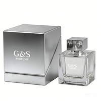 Botol Parfum Kaca Bening 100ml Elegan dengan Pompa Semprot Bentuk Silinder dan Desain Cetak Sablon