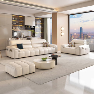 Vente en gros Ensemble de canapés en cuir Frances au design italien <span class=keywords><strong>Canapé</strong></span> en cuir véritable de couleur blanche - Product Image 2