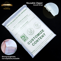 Sacs à fermeture éclair personnalisés, impression personnalisée, 100% biodégradable, sac à fermeture éclair givré pour l'emballage des vêtements avec logo, taille personnalisée, utilisation pour les chaussures, les chaussettes
