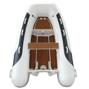 Barco de pesca inflável com casco de alumínio, barco de 270 cm, barco anti-colisão em PVC de 1,2 mm, para esportes aquáticos