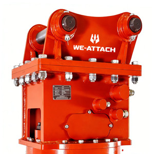 מחפר הידראולי מסתובב מדגם WMG04 של We-Attach, בעל כושר הרמה של 6-10 טון, עם גריפר מיון/בחירה להריסה. - Product Image 3