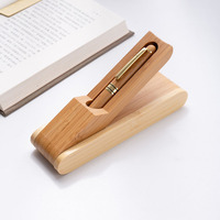 Boîte à stylos rectangulaire en bois/MDF écologique faite à la main pour stylos à bille, couleurs personnalisables, impression sérigraphique, gravure laser