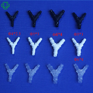 Raccord en Y JUPlasfitting 4x2.5 5x3 6x4 en PP de qualité alimentaire pour tuyaux rigides, idéal pour l'impression jet d'encre - Product Image 1