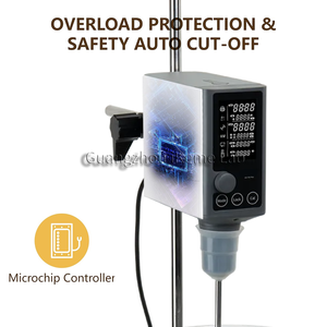 IKEME Lab Agitador de cabeza de alto cizallamiento Mezclador emulsionante LCD Temporizador Agitador de cabeza Mezclador 30L 50L Agitador de laboratorio Agitador Superior - Product Image 6