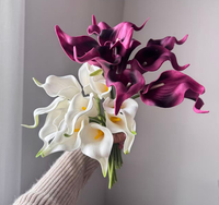 Calla artificielle de haute qualité, 62 cm de long, parfaite pour la fête des mères, Noël, les mariages blancs ou la décoration de la maison