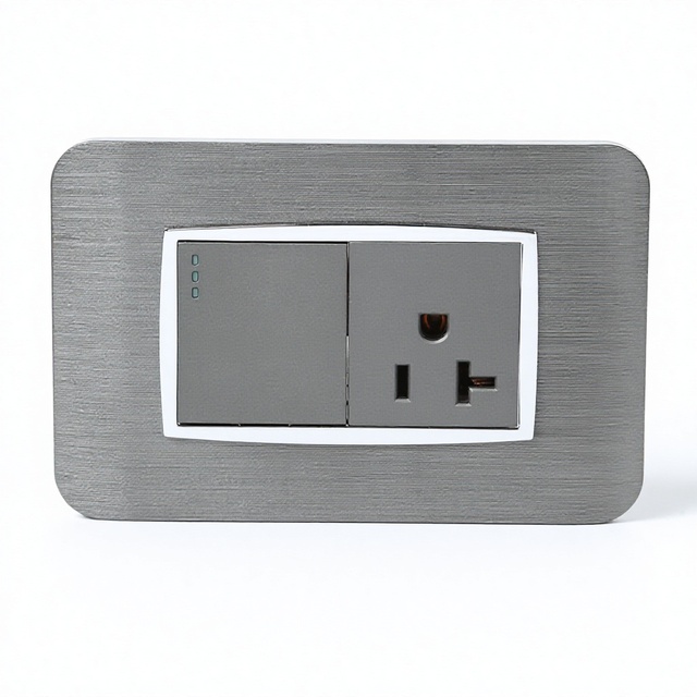 118 Type Decorative Wall Switch Socket 16A Waterproof OEM PC Plate South America Colombia Peru Mexico