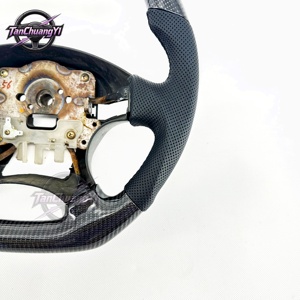 Volante de Coche Personalizado de Fibra de Carbono y Cuero Perforado para <span class=keywords><strong>Honda</strong></span> Civic 1996 1997 1998 1999 <span class=keywords><strong>2000</strong></span> - Product Image 3