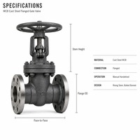 Katup Gerbang Segitiga OS&Y Tipe Rising Stem dengan Bonnet Terpasang Baut, Bahan A216 WCB Kelas 300, Standar API 600 API 598, untuk Pipa Minyak Mentah Pabrik Langsung dari Pabrik