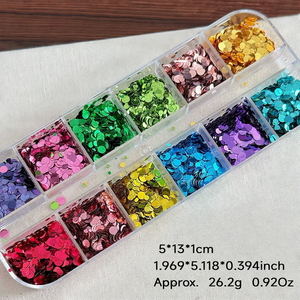 12 Rejillas <span class=keywords><strong>de</strong></span> Lentejuelas <span class=keywords><strong>de</strong></span> <span class=keywords><strong>Uñas</strong></span> con Diseño Floral, Holográficas, Mixtas, Mini Circulares, para Decoración <span class=keywords><strong>de</strong></span> <span class=keywords><strong>Uñas</strong></span> DIY, Escamas 3D Florales - Product Image 6