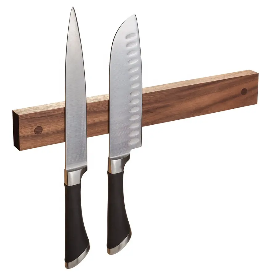 Best magnetic kitchen knife rack walnut magnetic knife strip magnetic knife holder for wall