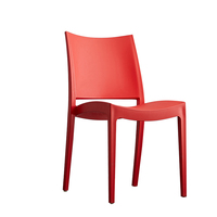 Chaise de salle à manger en plastique empilable moderne, poids lourd, polypropylène italien Pp, vente en gros de bar, appartement, salle de sport, salle de bain