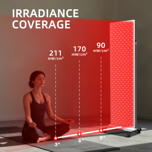 Panneau de thérapie par lumière rouge <span class=keywords><strong>LED</strong></span> infrarouge de grande taille 660/850/1060nm 6 spectres avec écran tactile LCD Type debout - Product Image 2