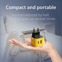 Pengisi Daya Dinding EU/US/UK 20W Dual Port Type-C USB-A PD QC3.0 Pengisian Cepat untuk Ponsel, Kamera, Perangkat Elektronik Ramah Lingkungan