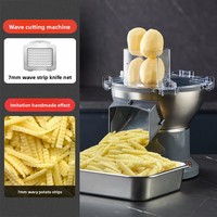 Mond.uk 300kg/u Commerciële Elektrische Groentesnijder M1 Multifunctionele Fruit Dicer Slicer Shredder Aardappel Strip Snijmachine