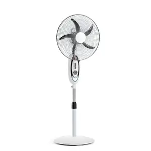 16-inch Rechargeable Standing Fan CHANGRONG Portable Pedestal Fan with LED DC/USB Remote Control