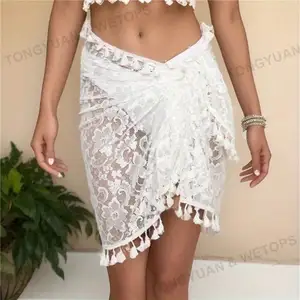 BSCI изготовленная на заказ одежда фабричная 2024 Женская пляжная юбка с запахом в стиле бохо